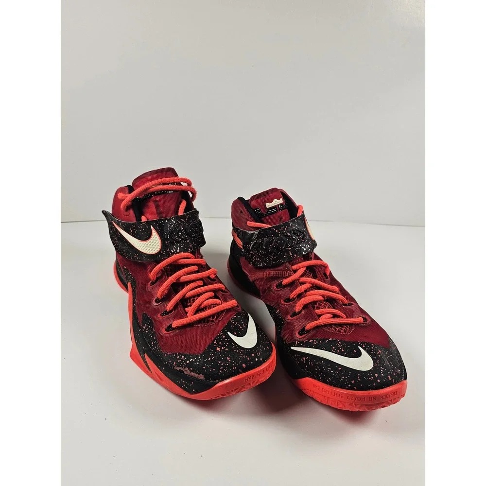 Nike Zoom LeBron Soldier 8 University Red Black Speckled 688579-616 Mens Size 10